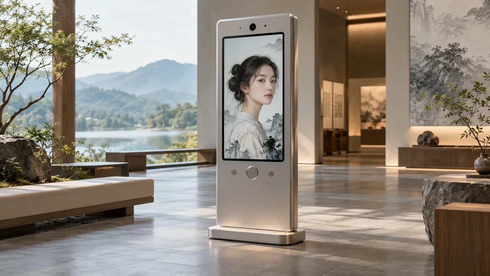 AI 主题摄影互动终端，AI 生成概念配图